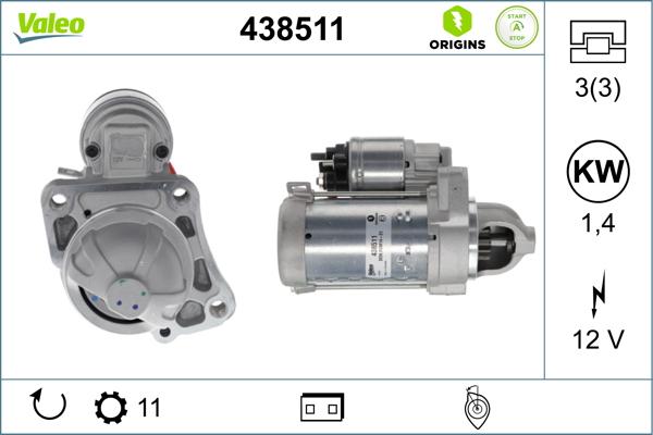 Valeo 438511 - Starter car-mod.net