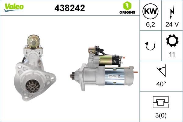 Valeo 438242 - Starter car-mod.net
