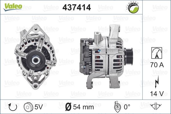 Valeo 437414 - Alternator car-mod.net