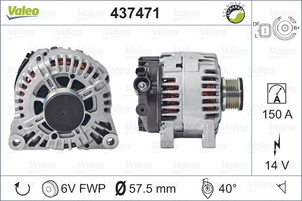 Valeo 437471 - Alternator car-mod.net