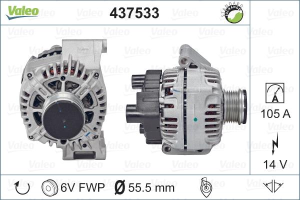 Valeo 437533 - Alternator car-mod.net