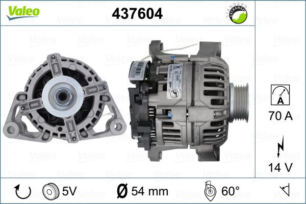 Valeo 437604 - Alternator car-mod.net