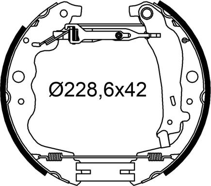 Valeo 554911 - Drum Brake Shoe Set car-mod.net