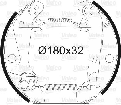 Valeo 554501 - Drum Brake Shoe Set car-mod.net