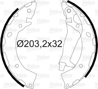 Valeo 564090 - Drum Brake Shoe Set car-mod.net