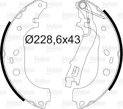 Valeo 564085 - Drum Brake Shoe Set car-mod.net