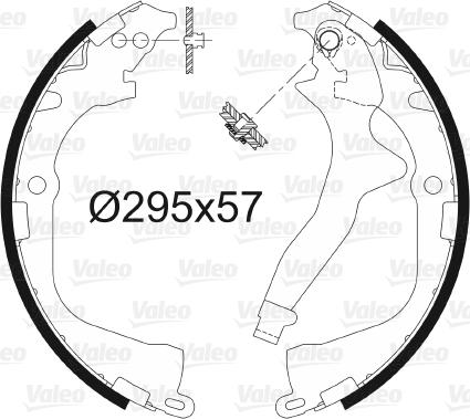 Valeo 564148 - Drum Brake Shoe Set car-mod.net