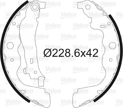 Valeo 564104 - Drum Brake Shoe Set car-mod.net