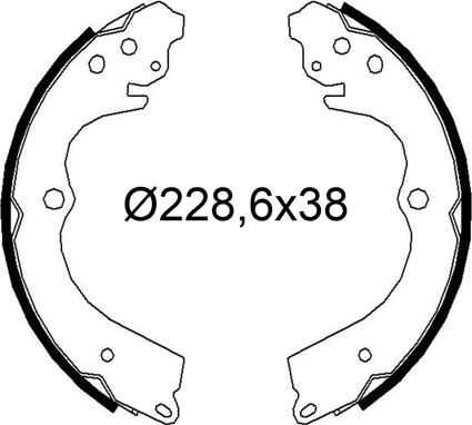 Valeo 564322 - Drum Brake Shoe Set car-mod.net