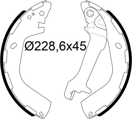 Valeo 564290 - Drum Brake Shoe Set car-mod.net