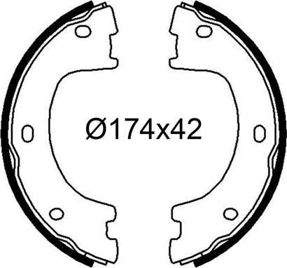 Valeo 564258 - Drum Brake Shoe Set car-mod.net