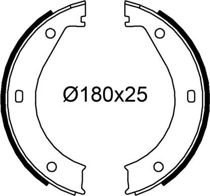 Valeo 564257 - Drum Brake Shoe Set car-mod.net