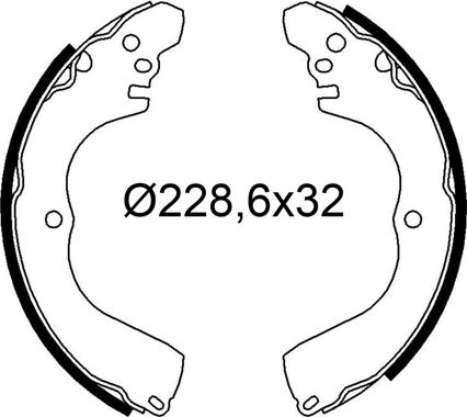 Valeo 564287 - Drum Brake Shoe Set car-mod.net