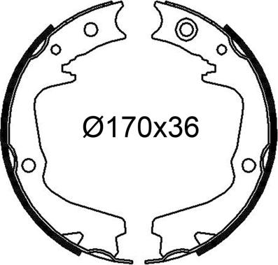 Valeo 564274 - Drum Brake Shoe Set car-mod.net