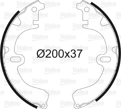 Valeo 562599 - Drum Brake Shoe Set car-mod.net