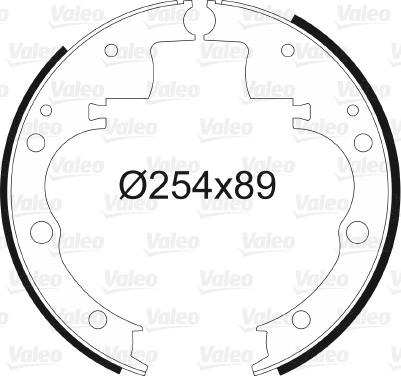 Valeo 562594 - Drum Brake Shoe Set car-mod.net