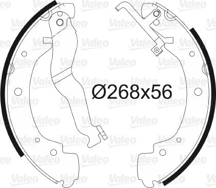 Valeo 562576 - Drum Brake Shoe Set car-mod.net
