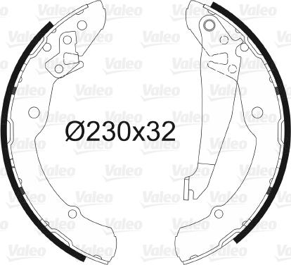 Valeo 562641 - Drum Brake Shoe Set car-mod.net