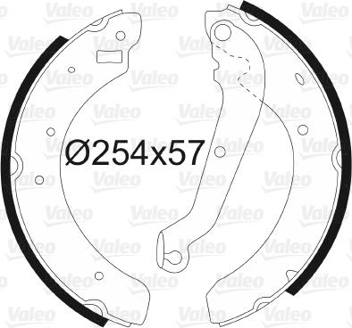 Valeo 562602 - Drum Brake Shoe Set car-mod.net