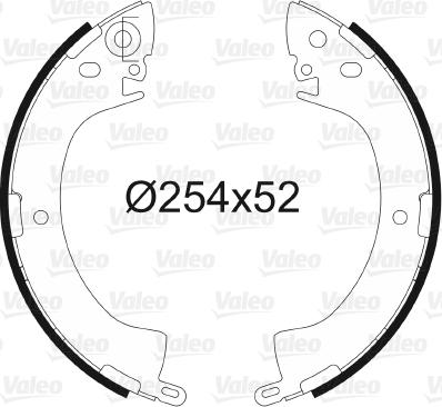 Valeo 562672 - Drum Brake Shoe Set car-mod.net