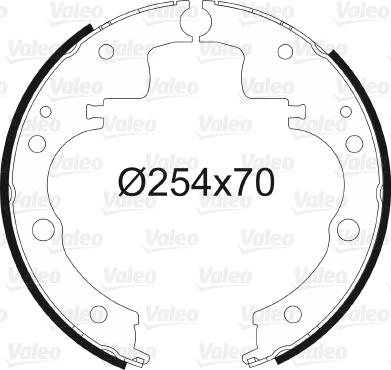 Valeo 562063 - Drum Brake Shoe Set car-mod.net