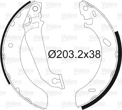 Valeo 562086 - Drum Brake Shoe Set car-mod.net