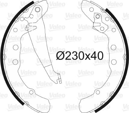 Valeo 562081 - Drum Brake Shoe Set car-mod.net