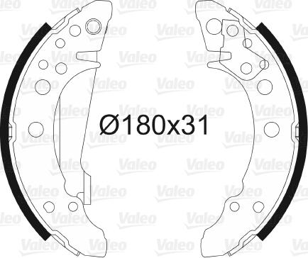 Valeo 562020 - Drum Brake Shoe Set car-mod.net