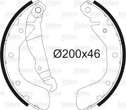 Valeo 562078 - Drum Brake Shoe Set car-mod.net