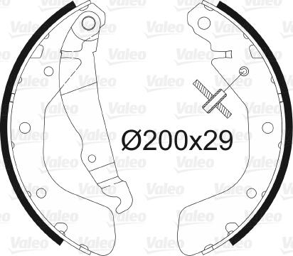 Valeo 562077 - Drum Brake Shoe Set car-mod.net