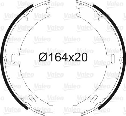 Valeo 562807 - Brake Shoe Set, parking brake car-mod.net