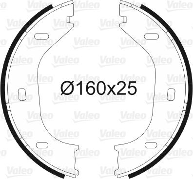 Valeo 562766 - Brake Shoe Set, parking brake car-mod.net