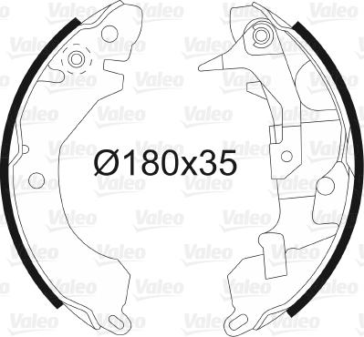 Valeo 562705 - Drum Brake Shoe Set car-mod.net