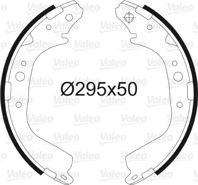 Valeo 562786 - Drum Brake Shoe Set car-mod.net
