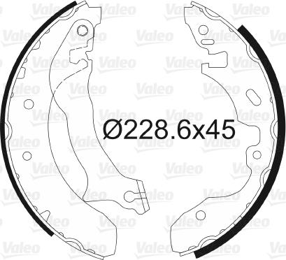 Valeo 562724 - Drum Brake Shoe Set car-mod.net