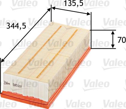 Valeo 585001 - Engine Air Filter car-mod.net