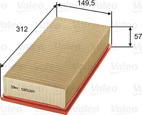 Valeo 585084 - Engine Air Filter car-mod.net