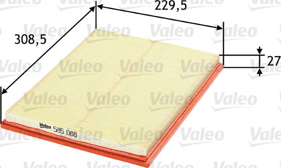 Valeo 585088 - Engine Air Filter car-mod.net