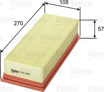 Valeo 585082 - Engine Air Filter car-mod.net