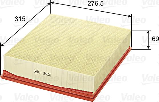 Valeo 585036 - Engine Air Filter car-mod.net