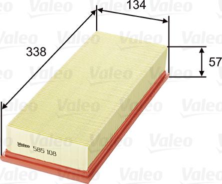 Valeo 585108 - Engine Air Filter car-mod.net