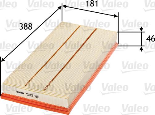 Valeo 585115 - Engine Air Filter car-mod.net