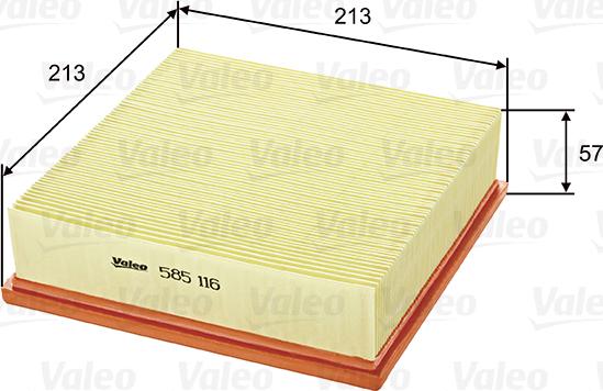 Valeo 585116 - Engine Air Filter car-mod.net