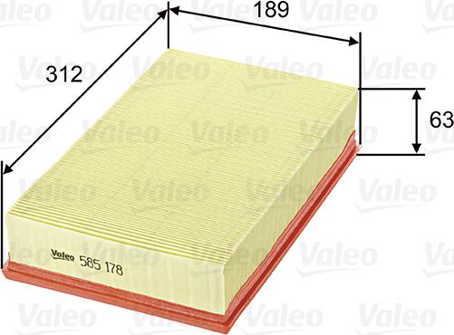 Valeo 585178 - Engine Air Filter car-mod.net