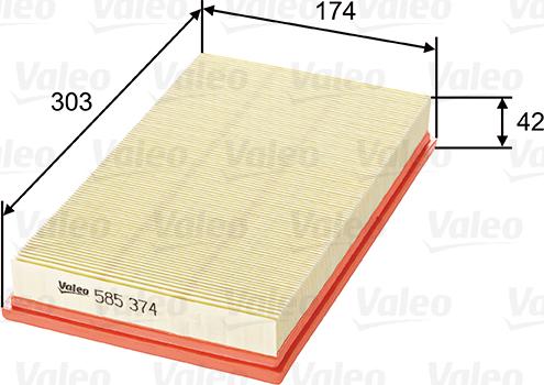 Valeo 585374 - Engine Air Filter car-mod.net