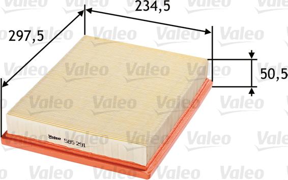 VALEO 585291 - Engine Air Filter car-mod.net