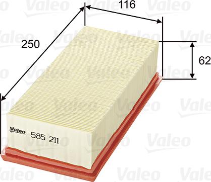 Valeo 585211 - Engine Air Filter car-mod.net