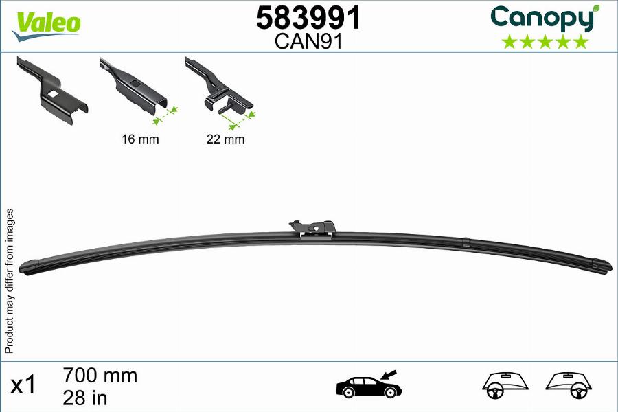 Valeo 583991 - Wiper Blade car-mod.net