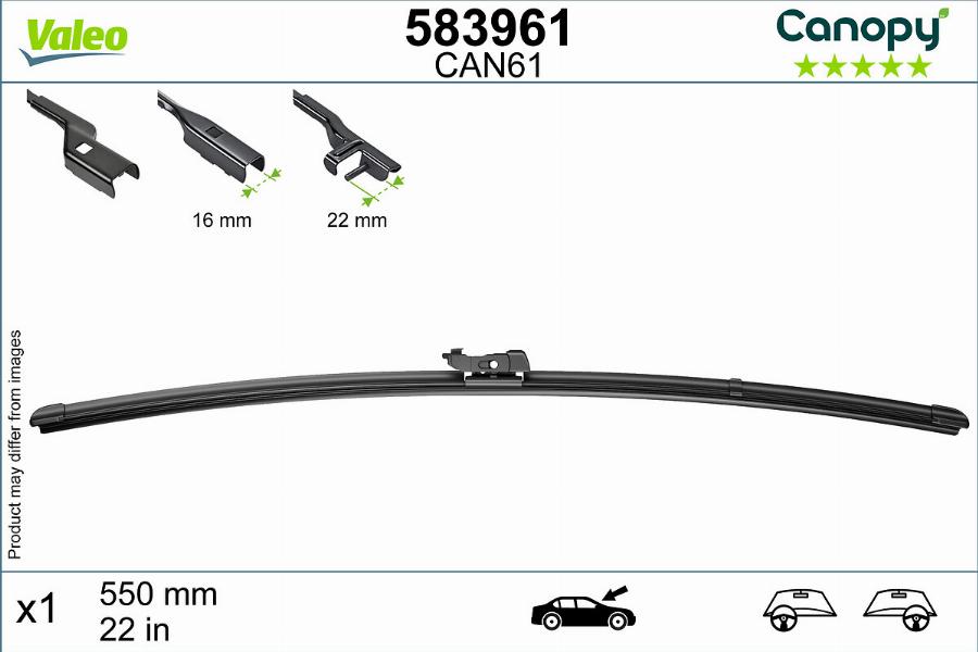 Valeo 583961 - Wiper Blade car-mod.net