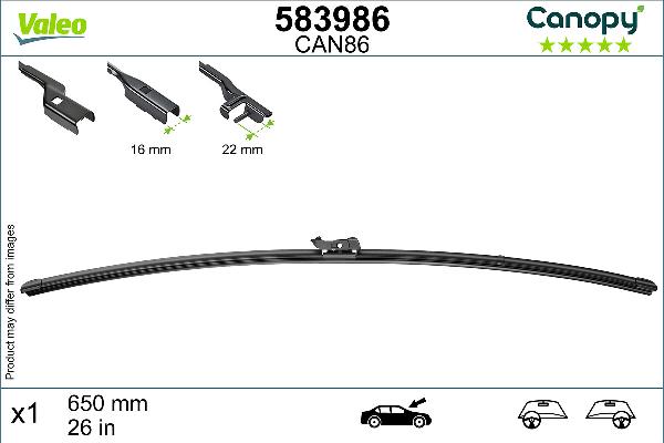 VALEO 583986 - Wiper Blade car-mod.net